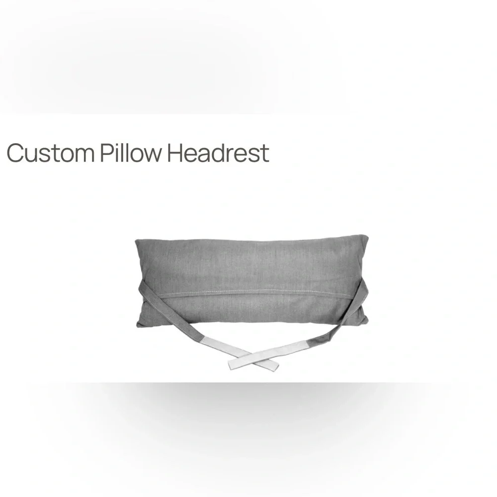 Cushion Source outdoor head/neck pillows - Sunbrella Violetta Baltic fabric (4)
